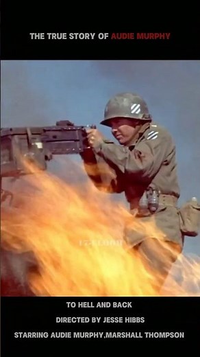 Audie Murphy drives back the enemy with the tank’s machine gun｜To Hell and Back｜Edit#shorts
