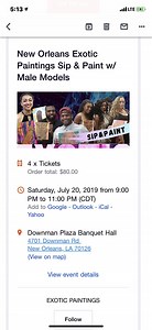 Richmond 804 Exotic Paintings: Paint & Sip w Male Models at Venue 065, Richmond on 23rd July, 2023