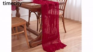 Coffee Table Runners 2 Packs Cheesecloth Table Runner 10FT Boho Gauze Fall Cheese Cloth Runner for Wedding Thanksgiving Bridal Shower Party Decor, 35x120 inch