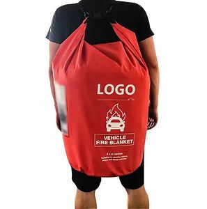 [Hot Item] Lithium Battery Fire Blanket for EV Car 6*9 M Graphite Silicone Coated Fire Blanket