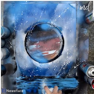 This spray paint ocean is a masterpiece! 👏👏 | MetDaan DIY