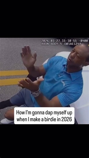The new Tiger Woods self birdie dap up for 2026 #tigerwoods #golf #golfaddict #golfmeme #golfseason