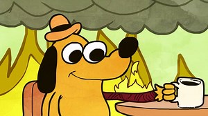 This is Fine, An Animated Bumper for Adult Swim About a Dog Drinking Coffee While His House Burns Down Around Him