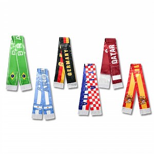 [Hot Item] Custom Logo for Euro 2024 Spectators Support Cheering Knitted Scarve with Flag