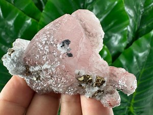 Amazing Fluorescent Calcite with Hematite ,Quartz and Pyrite from  Borieva mine,Madan,Bulgaria,Home Decor N147