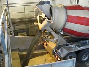 Concrete mixer washing out