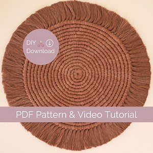 Macrame Placemat PDF Pattern + Video Tutorial, DIY Boho Table Mat, Digital Macrame Craft for Beginners & Intermediate Makers - Etsy Canada