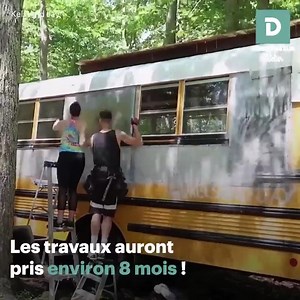 3.7K views · 26 reactions | Ce couple a transformé un bus scolaire pour en faire une maison de rêve ! | Demotivateur Atelier | Facebook