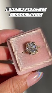 The Drenched Cushion Ring Shown in 9x7mm Moissanite 1/2 ctw band option Yellow Gold #snsthedrenchedring | Samnsue Jewelry Design