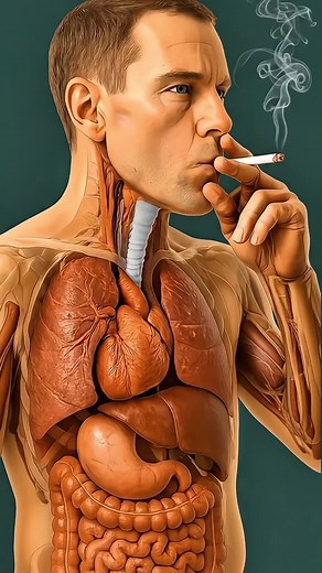 One cigarette a day..? Watch What happens inside your body when you smoke a cigarette? 🚬 . #cigarette #smoking #smokingkill #humanbody #tiktokusa