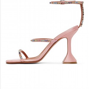 Amina Muaddi | Shoes | Amina Muaddi Pink Gilda Slipper Heeled Sandals | Poshmark