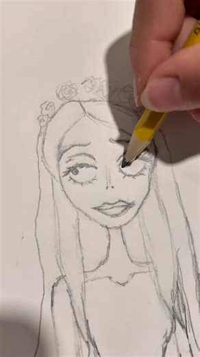 CORPSE BRIDE DRAWING 👰‍♀️ ✍️ #corpsebride #drawing #art #artist #viral