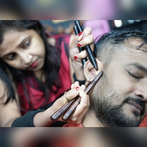 Tik Tik ASMR Massage By Indian Lady Barber #ladybarbermassage #couplemassage #headmassage | Home ASMR clinic