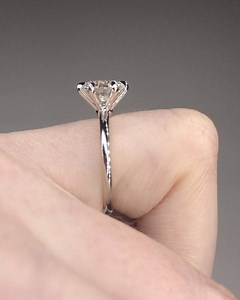 The Jennie Solitaire in Platinum with an 8mm H&A thejenniesolitaire | The True Gem | Facebook