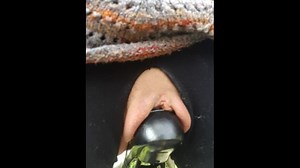 Little Wet Kitty Spreads Her Lips Open Wide on Her Bike Seat Out in Public!