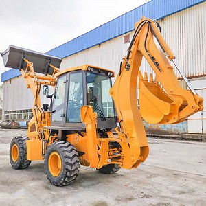 [Hot Item] Hot Sales Farm Machinery Agriculture 4WD Mini Tractor Backhoe Loader with Front End Loader and Backhoe Loader