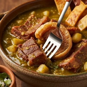 Chicharrón en Salsa Verde con Papas | Platos con Amor