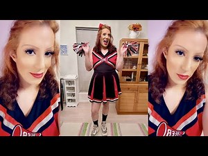 Crossdressing Transformation HOT 🥵 Cheerleader 📣