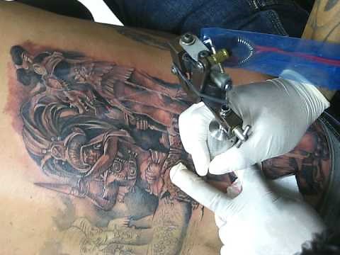 jose lopez lowrider tattoo aztec piece