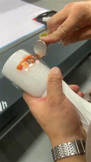 【SPRINTER UV Printer: Printing on Glass Cups, Cross-Cut Test Proves...