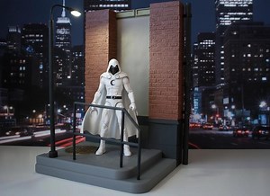 1:18 Scale Hand-painted Urban Street Corner Diorama – Brick Wall Display Base With Stairs, Railings, Street Lamp - Etsy