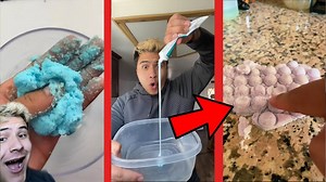 Making homemade kinetic sand with toothpaste