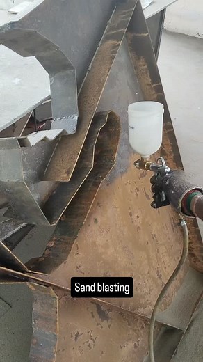 Sand blasting #sandblasting #rustremoval #onwork #process #artistjournal | Sunil Sree