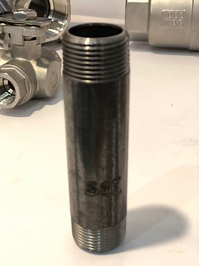 [Hot Item] 150lb Stainless Steel Fittings Barrel Nipple 3/8"X50mm Sch20/40 Type ISO4144 & En10241