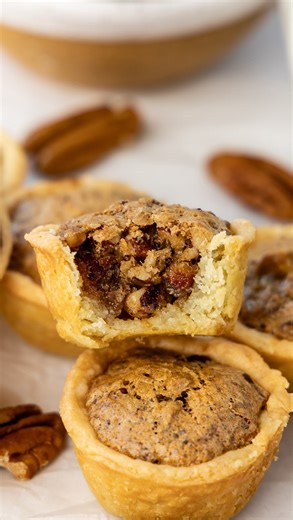 These pecan tassies have a flaky crust, gooey pecan center, and taste like pure nostalgia in every bite. Because homemade just hits different ♥️ Want the recipe? Comment “recipe” and I’ll send it over to you! https://www.livewellbakeoften.com/pecan-tassies/ #pecantassies #pecans #minipies #Thanksgiving #Thanksgivingdessert #minipierecipe | Live Well Bake Often