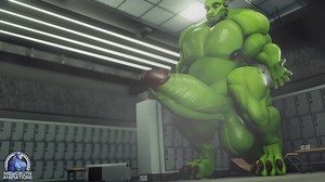 Reached His Peak, Syrl Dragon Hyper Macro Muscle Growth Animation