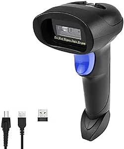 Wireless QR Bar Code Scanners Readers for Computers, NetumScan 1D 2D Automatic Handhold USB Barcode Scanner for Store, Warehouse POS