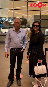 Parineeti Chopra papped last night with her dad at the airport departure 📸 #ParineetiChopra #AirportLook #CelebSpotted #Bollywood #Entertainment | TIMES NOW