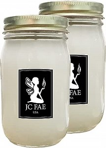 2 Pack Unscented Mason Jar Candle Large Soy Wax