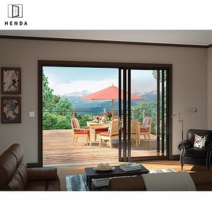 [Hot Item] High Quality Easy Security Powder Coated Aluminum Glass Sliding Door for Backyard Aluminum Sliding Glass Door