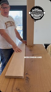 At Driftless Hardwoods, we love seeing our locally harvested wood bring a space to life! Here’s brother Tom installing beautiful burr oak elements in a kitchen remodel—matching island countertop, posts, floating shelves, and stair treads, all crafted from the same batch of wood for a seamless look. Burr oak is a type of white oak, prized for its durability, rich grain, and timeless beauty. This batch came from a southwest Wisconsin farm, salvaged after a Derecho storm a few years back. Looking f