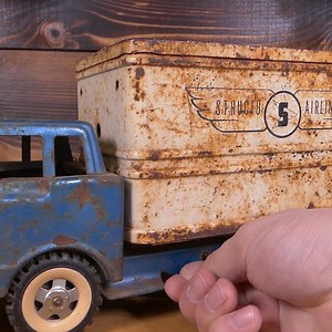 1M views · 21K reactions | Rusty 1960's Structo Scissor Lift Airport Truck Restoration | Joe DIY | Facebook