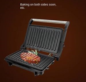 [Hot Item] 2200W Smokeless Non Stick Electric Health Press Handle BBQ Steak Contact Grill Toaster