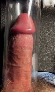 Veiny Cock in Penis Pump Up Close
