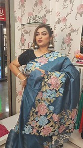 Tussar Cutwork Embroidery Saree ❤️ | Mimosa Boutique