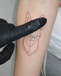 Single Line Tattoo 🐶 #doglover #mydog #singleline #singlelinetattoo #tattoo #tattooedgirl #inkedgirl #handmadetattoostudio #carpi #ink #art #onmyskin #indelible #finelinetattoo #fineline #dogtattoo #line #🐶 #🐕 | Novytattoo Handmade Tattoo Studio