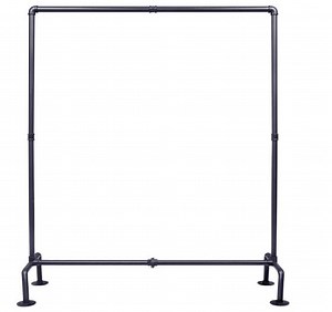 [Hot Item] Industrial Pipe Clothing Rack Free Standing Heavy Duty Detachable Clothes Rack with 4 Stable Feet for Garment Storage Display