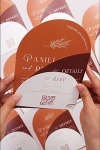 Three-layer assembled custom-shaped colorful invitation✨ | Janice Paper