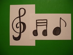 Let's Draw a Treble Clef and Music Notes!