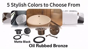Trip Lever Tub Trim Kit Set with Two Hole Overflow Face Plate, Premium Brass Trip Lever Bathtub Drain Strainer, Bathtub Drain Assembly Stopper Kit Overflow Plate and Matching Screws, Oil Rubbed Bronze