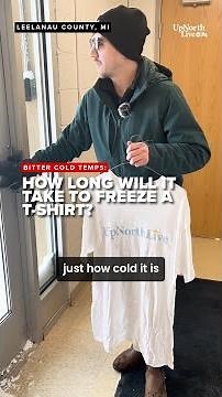 How Fast Does a Wet T-Shirt Freeze? ❄️ Bitter cold in northern Michigan