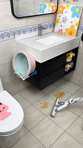 16K views · 102 reactions | No-drill washbasin rack #No-drill washbasin rack #Wall-mounted washbasin rack #Bathroom essentials #Washbasin rack storage | MYK | Facebook