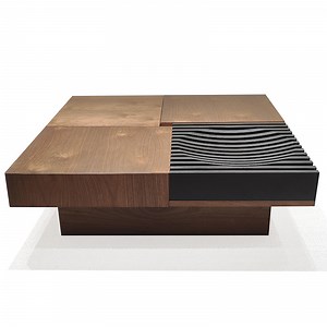 [Hot Item] Wooden Coffee Table Set Luxury Modern Walnut Color Home Hotel Apartment Living Room Table with Drawers Coffee Table
