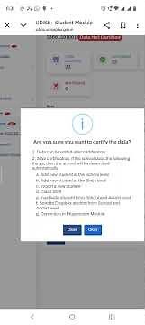 U DISE PLUS ல் Students module certificate final submission (2024-2025 )