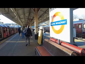 Central Line to Ealing Broadway Underground Station Tube Ride