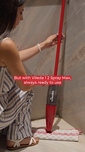 Unexpected spills won't ruin your dinner plans anymore! 🍽️ With Vileda 1-2 Spray Max, cleaning up is a breeze. Just a quick spray and wipe, and you're ready to welcome your guests. Its innovative design makes cleaning effortless, while its microfiber eliminates over 99% of germs with only water.​ Shop now online at Fattalonline.com or in all supermarkets! | Vileda Levant